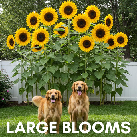 CZ Grain Skyscraper Sunflower grown in full sun yields strong stems.