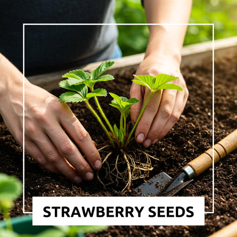 CZ Grain strawberry plants growing in neat row