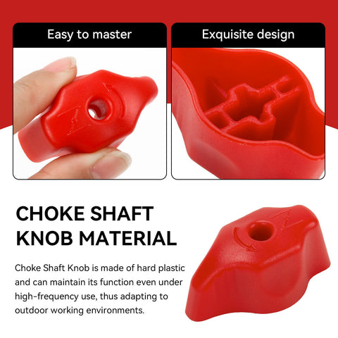 Czarixa durable plastic choke shaft knob suitable for snowblower applications.