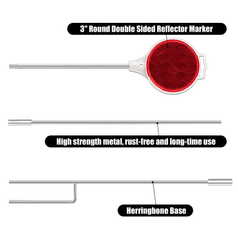 CZC AUTO double-sided markers stay visible from either direction for clear guidance.