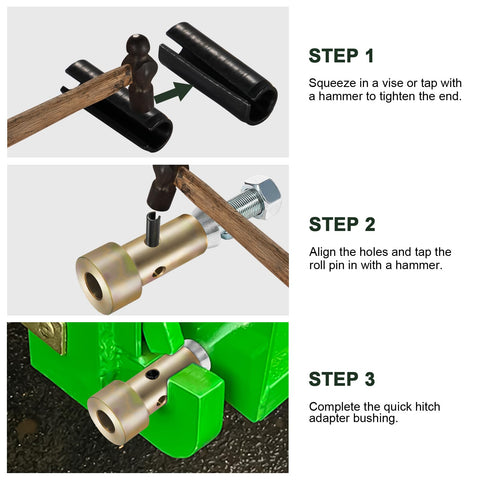 CZC AUTO roll pins Cat 1 hitch enable strong, secure installation.