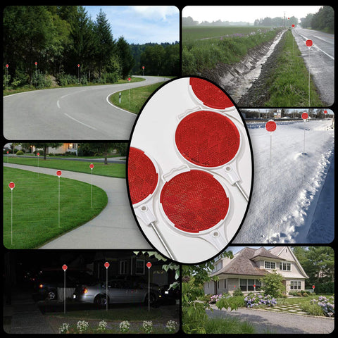 CZC AUTO weatherproof construction ensures long-lasting driveway markers.