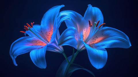 CZ Grain electric blue spider lily bulb ready for planting adds dramatic color to beds