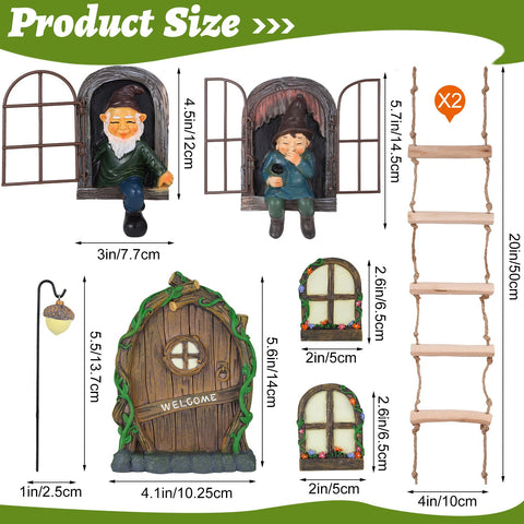Czlotyh second elf out-the-door tree hugger adds outdoor charm.