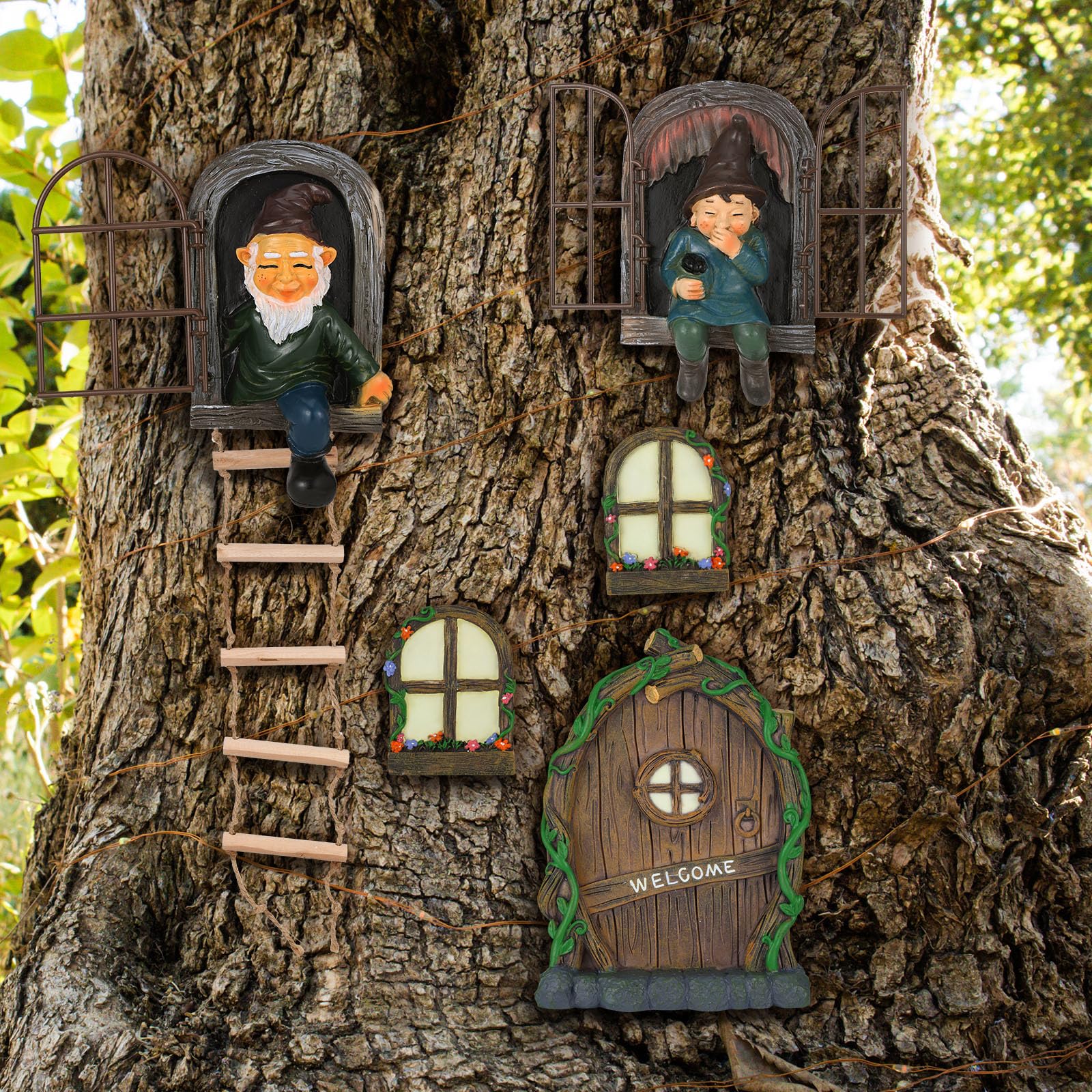 Czlotyh luminous door charm glows at night for magical moments.