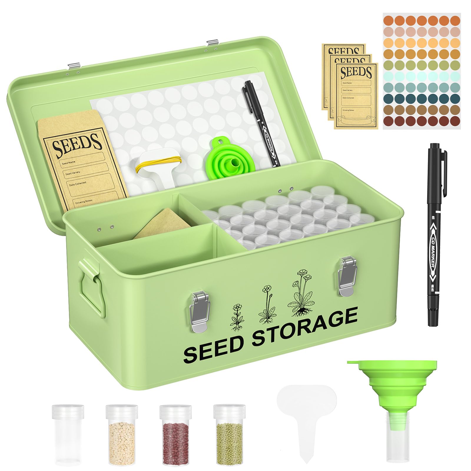 CZMIYRPY seed storage box with lid keeps seeds organized.