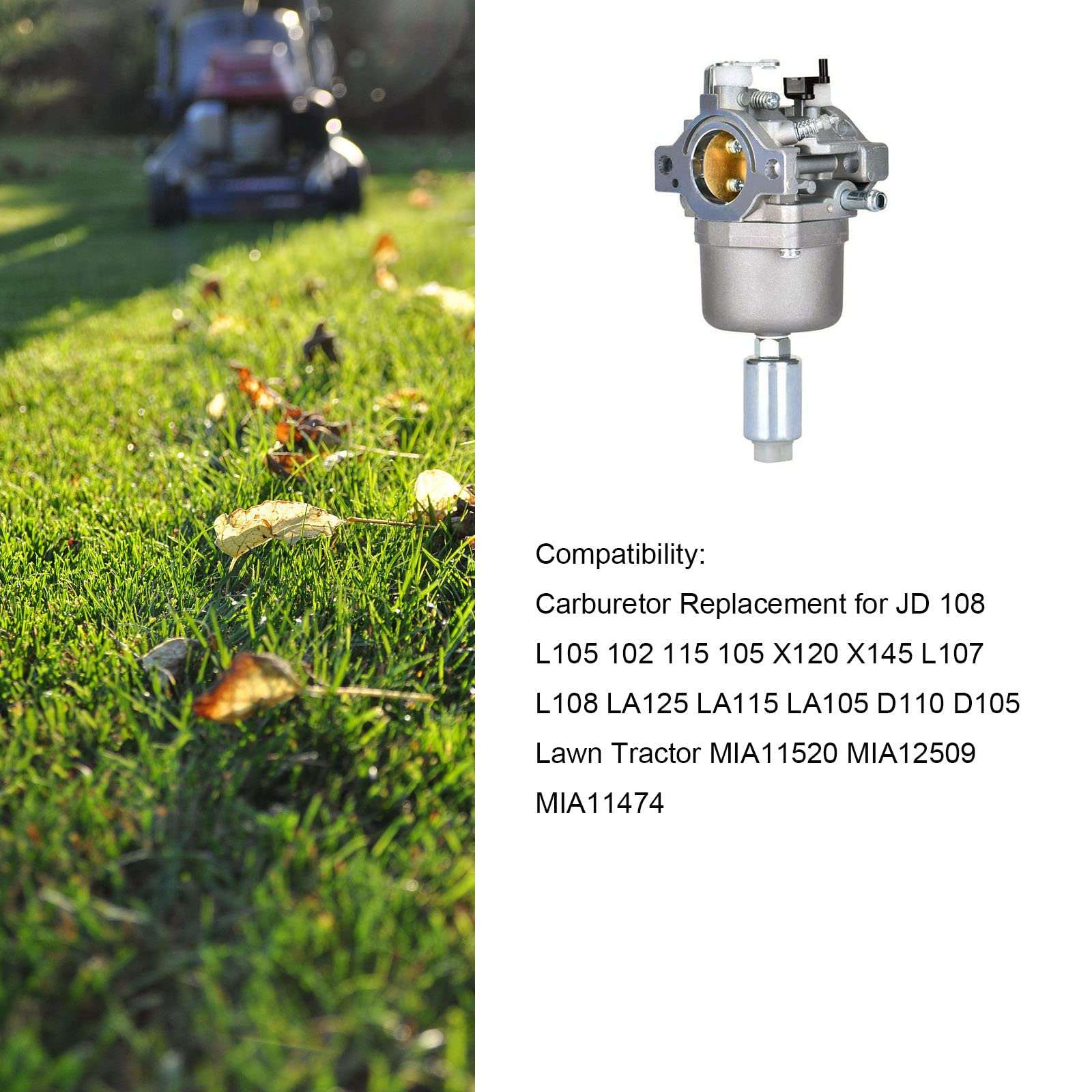 Czsmbt carburetor replacement for LA105/LA115, consistent power for chores