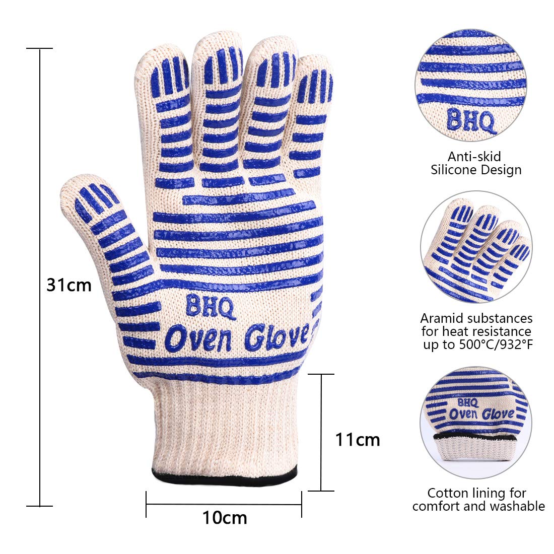 CZSYZCZS gloves with raised silicone grips for a secure grip on hot cookware