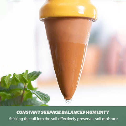 CZWL&HG four-pack watering stakes simplify plant care with steady moisture delivery.