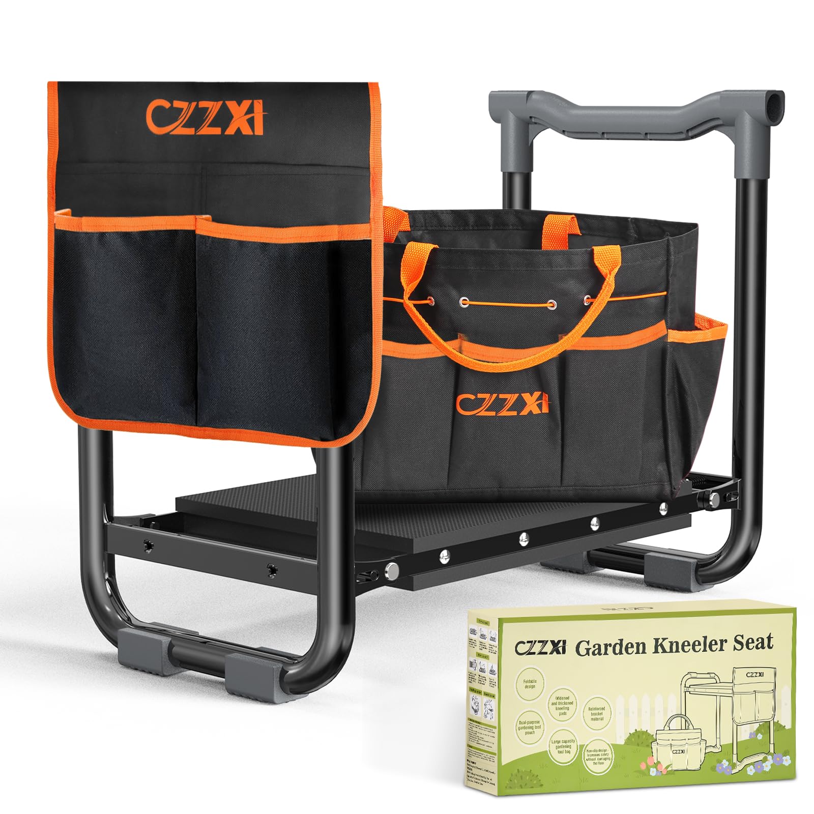 CZZXI Garden Kneeler pad wide offers comfortable knee and back support for gardening tasks.