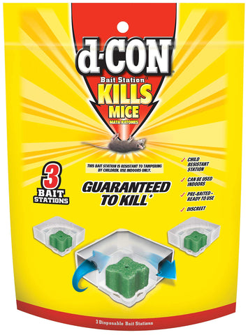 d-CON disposable corner-fit mouse bait station, 3-pack for corner placement
