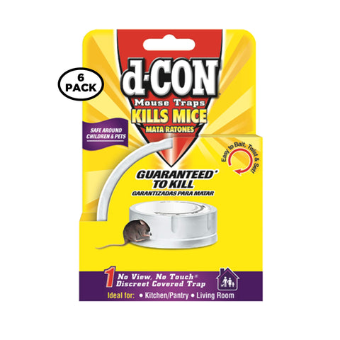 d-CON No View No Touch covered mouse trap; discreet and safe around kids and pets.