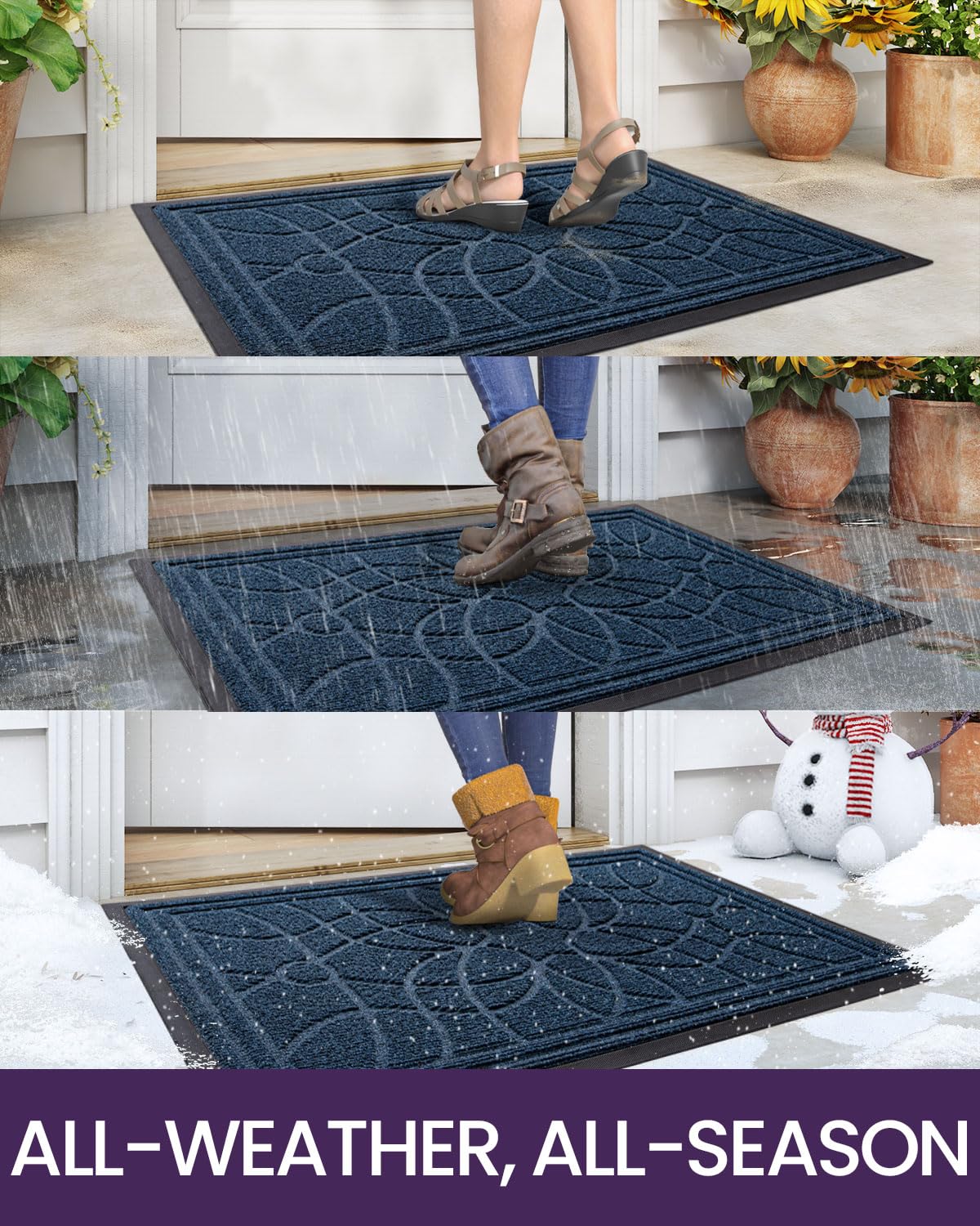 DEXI mat has a low-profile edge allowing doors to open smoothly over it