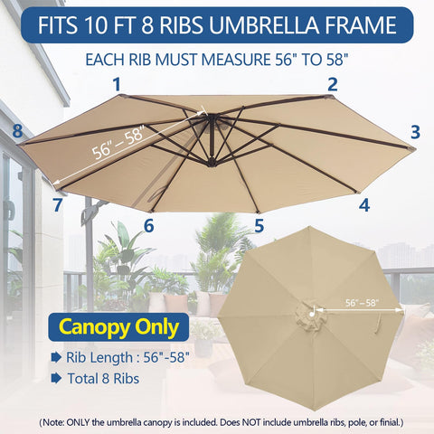 D&amp;ONEHOS 8-rib canopy closeup, reinforced stitching reduces tearing risk.