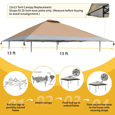 D&ONEHOS replacement top for Coleman Oasis 1606532 with easy fit