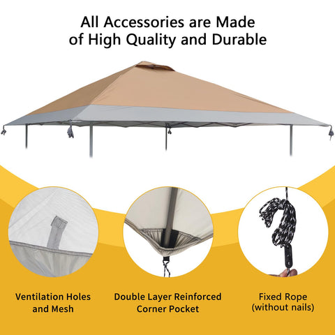 D&ONEHOS Oxford 300D silver-coated canopy top providing UV and rain resistance