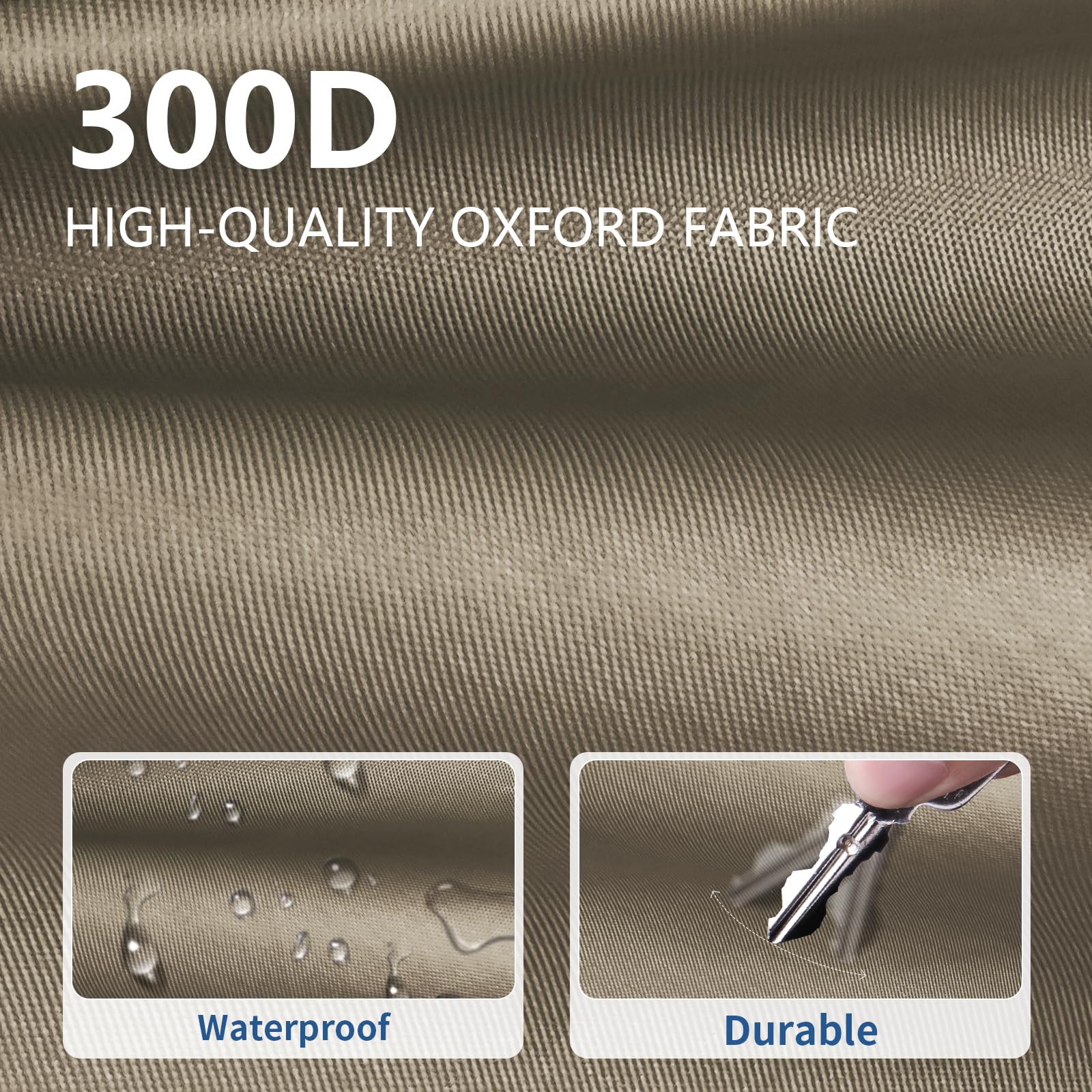 D&amp;ONEHOS tool-free installation on a cantilever umbrella for quick setup.