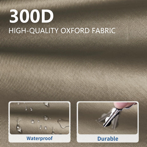 D&amp;ONEHOS tool-free installation on a cantilever umbrella for quick setup.