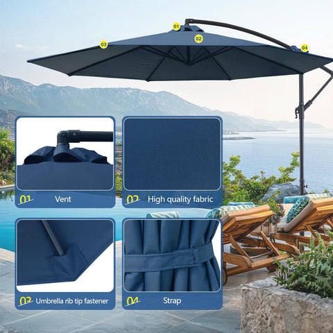 D&ONEHOS UV-protected heavy-duty fabric canopy shields you from sun and rain.