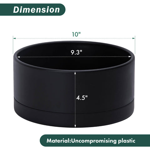 D'vine Dev planter with drainage hole and detachable saucer for easy upkeep.