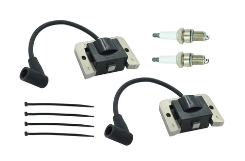 DABAZUALY ignition coil 2-pack for Kohler engines, ready for fast mower ignition replacement.