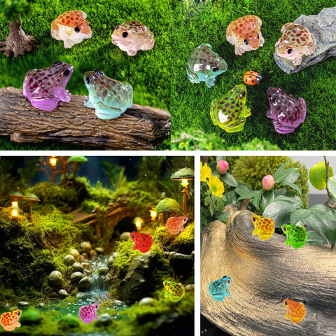 Dabshuyikk 60-piece luminous frog set for craft projects and displays.