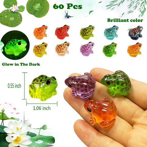 Dabshuyikk glow-in-the-dark frogs brighten terrariums and succulent pots.
