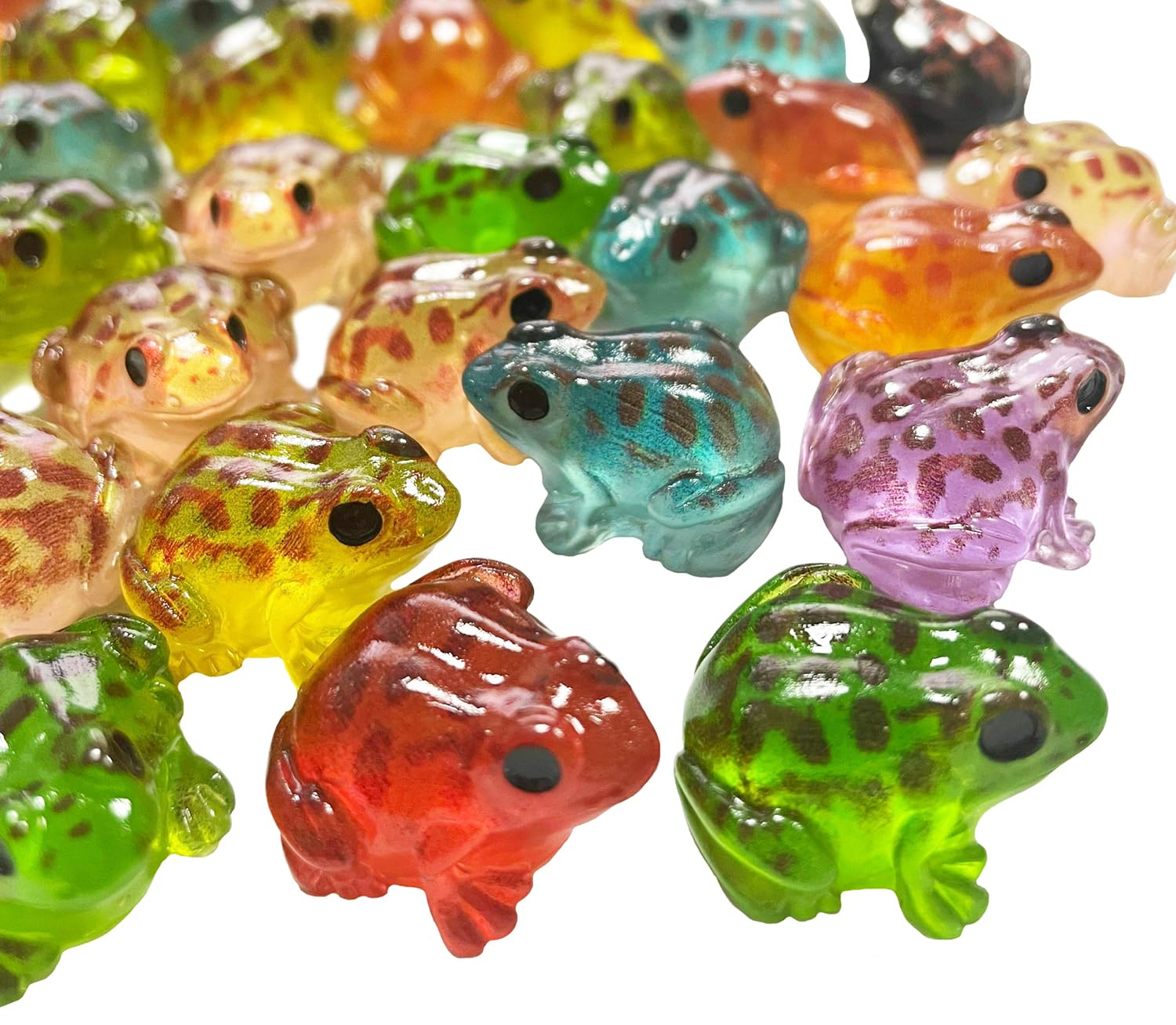Dabshuyikk mini resin frogs add whimsy to garden landscapes and crafts.