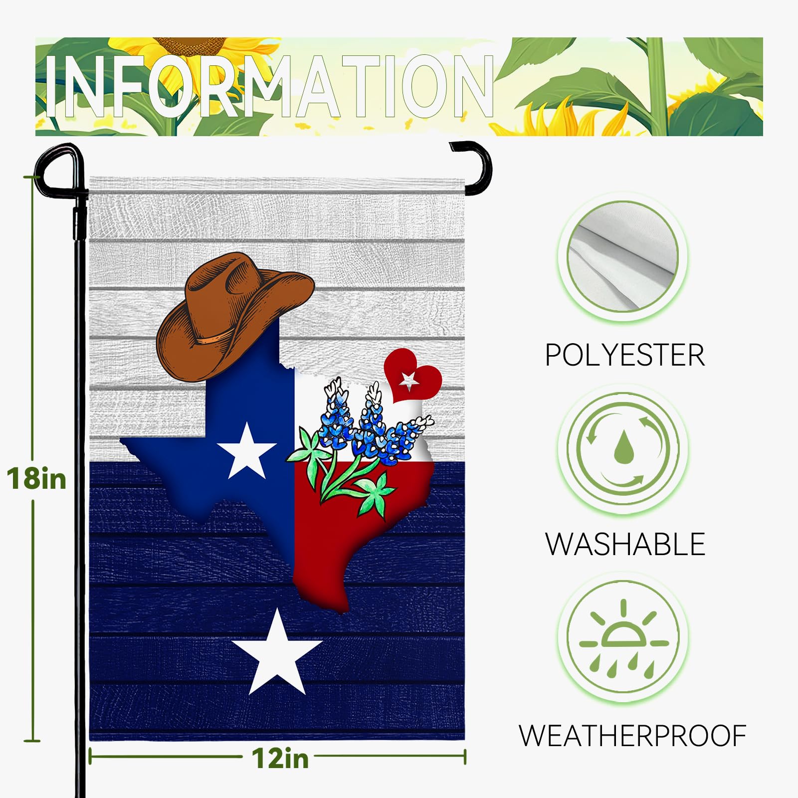Dacawin Americana western flag evokes patriotic vibes with durable material for year-round use.