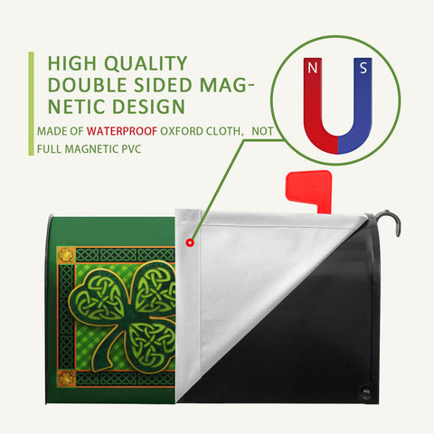 Dacawin vibrant printing highlights colorful four-leaf clovers and vivid borders.