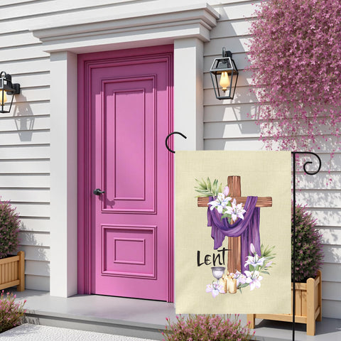 Dacawin Lent flag porch or yard display, easy installation.