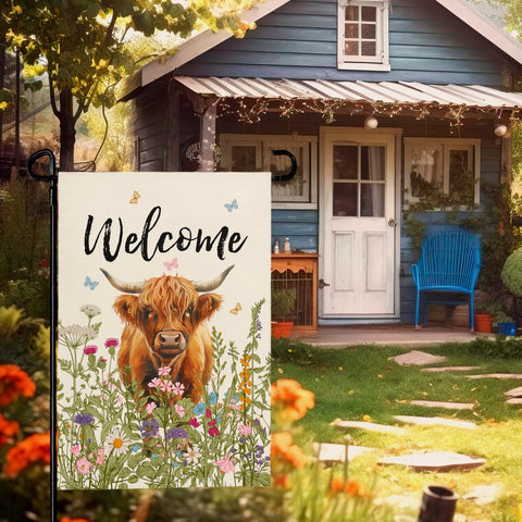 Dacawin outdoor decor flag 12x18 shown in yard display