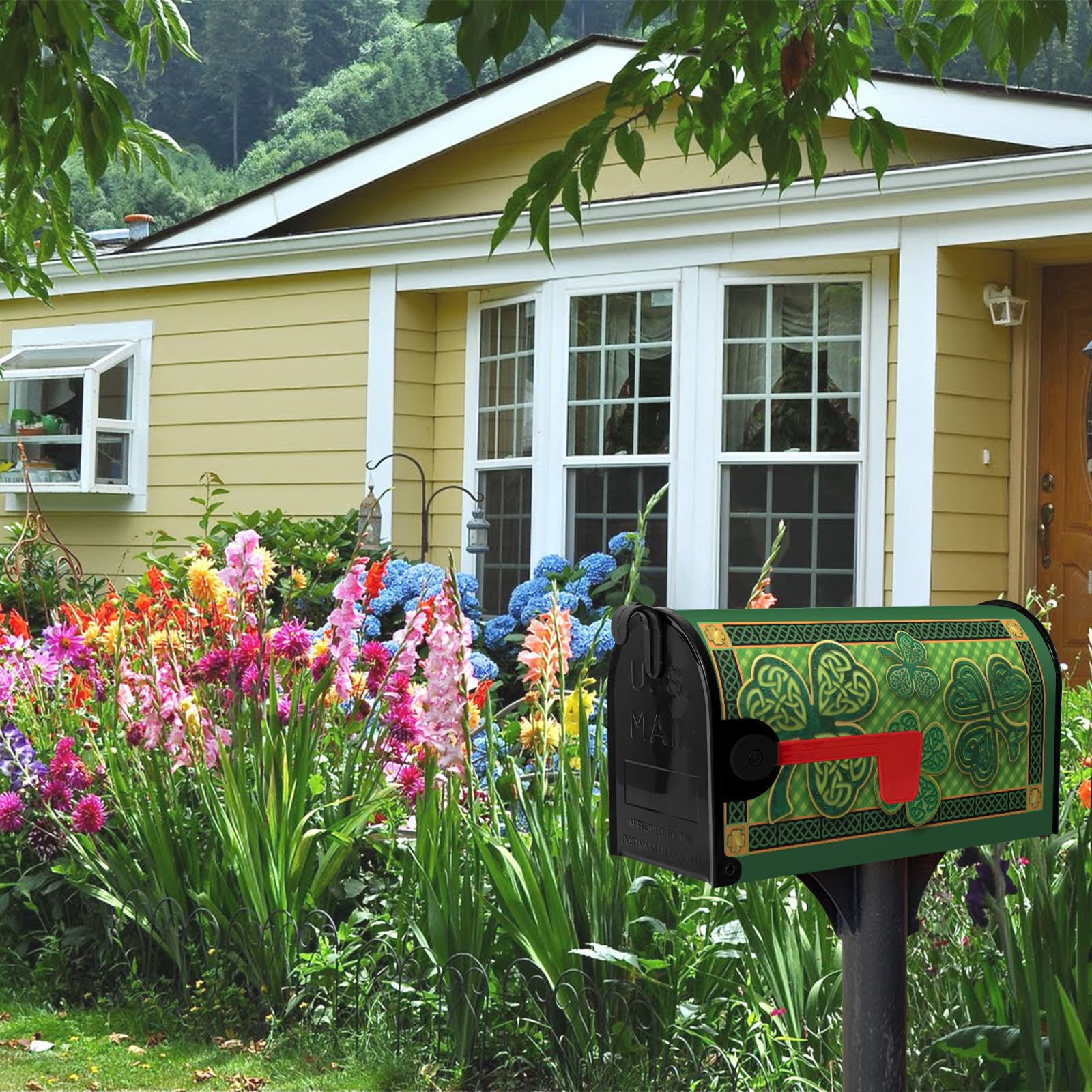 Dacawin oversized 25.5x21 inch wrap on standard US mailbox.