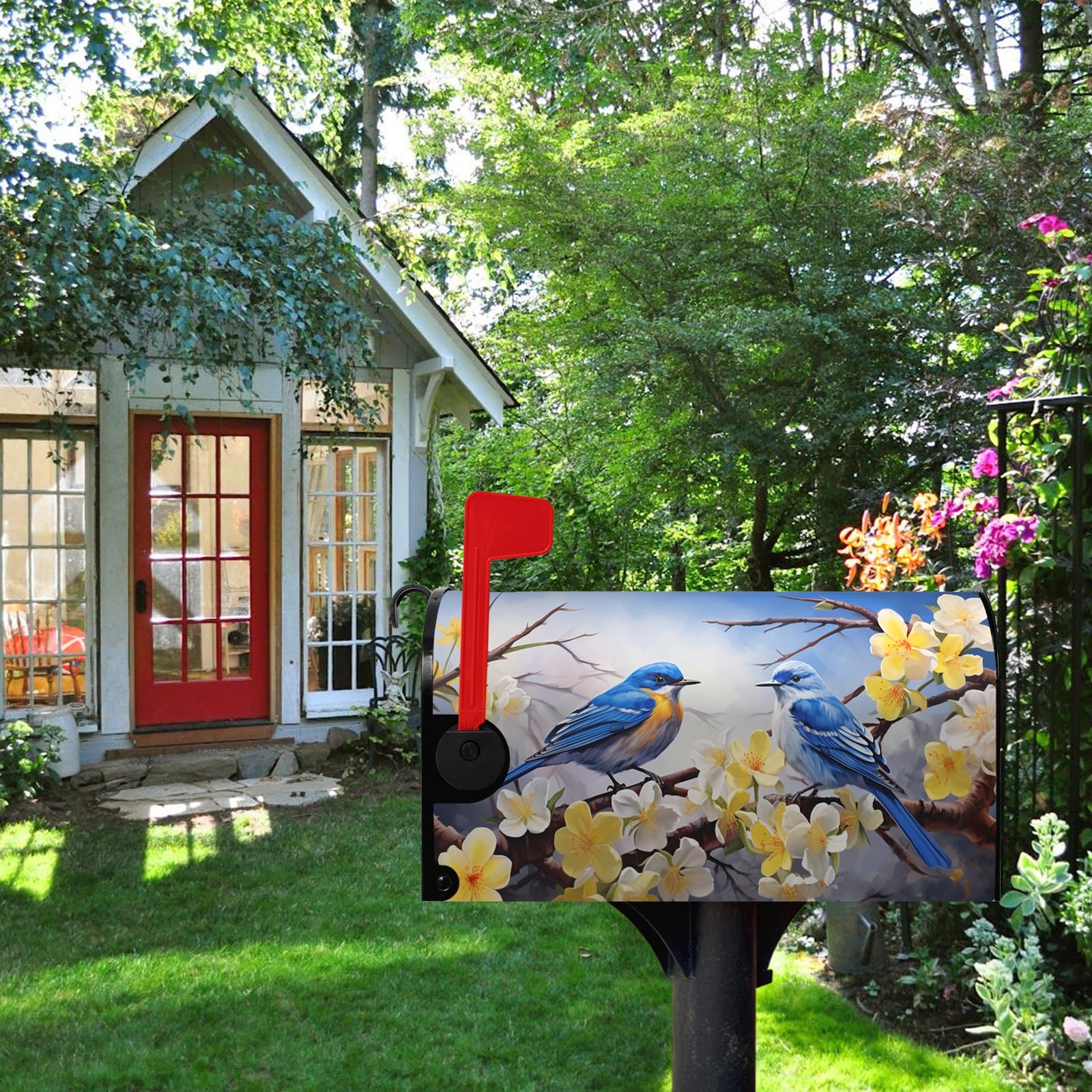 Dacawin spring bloom floral pattern enhances curb appeal with vibrant colors