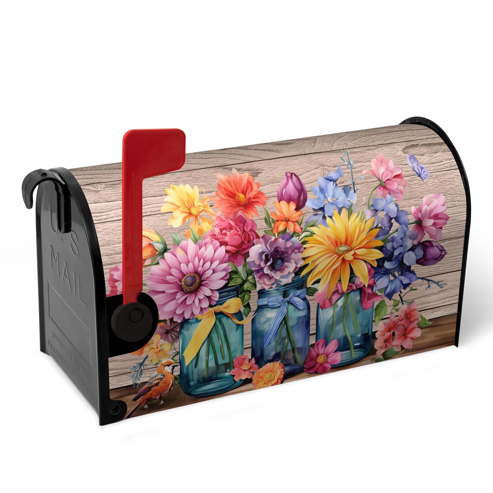 Dacawin spring flower mailbox cover adds curb appeal while protecting the mailbox.