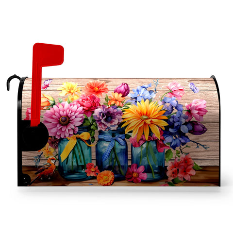 Dacawin spring mailbox cover with daisies and butterflies boosts curb appeal.
