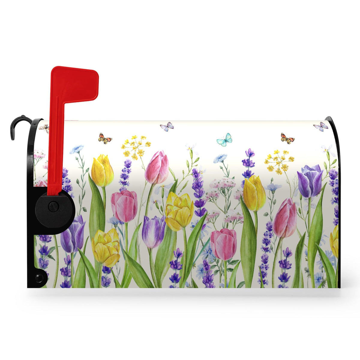 Dacawin spring tulip mailbox cover with magnetic ends protects against rain