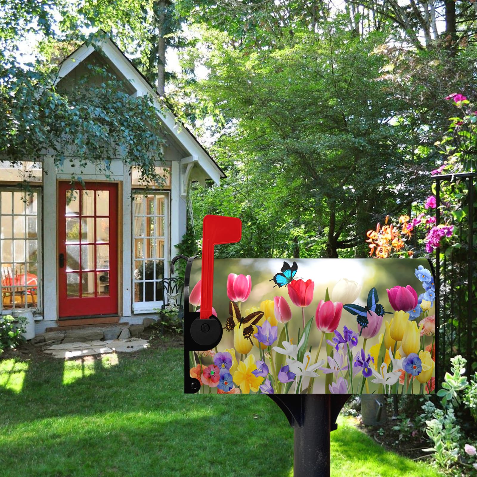 Dacawin summer butterfly mailbox cover brightens outdoor spaces and greetings.