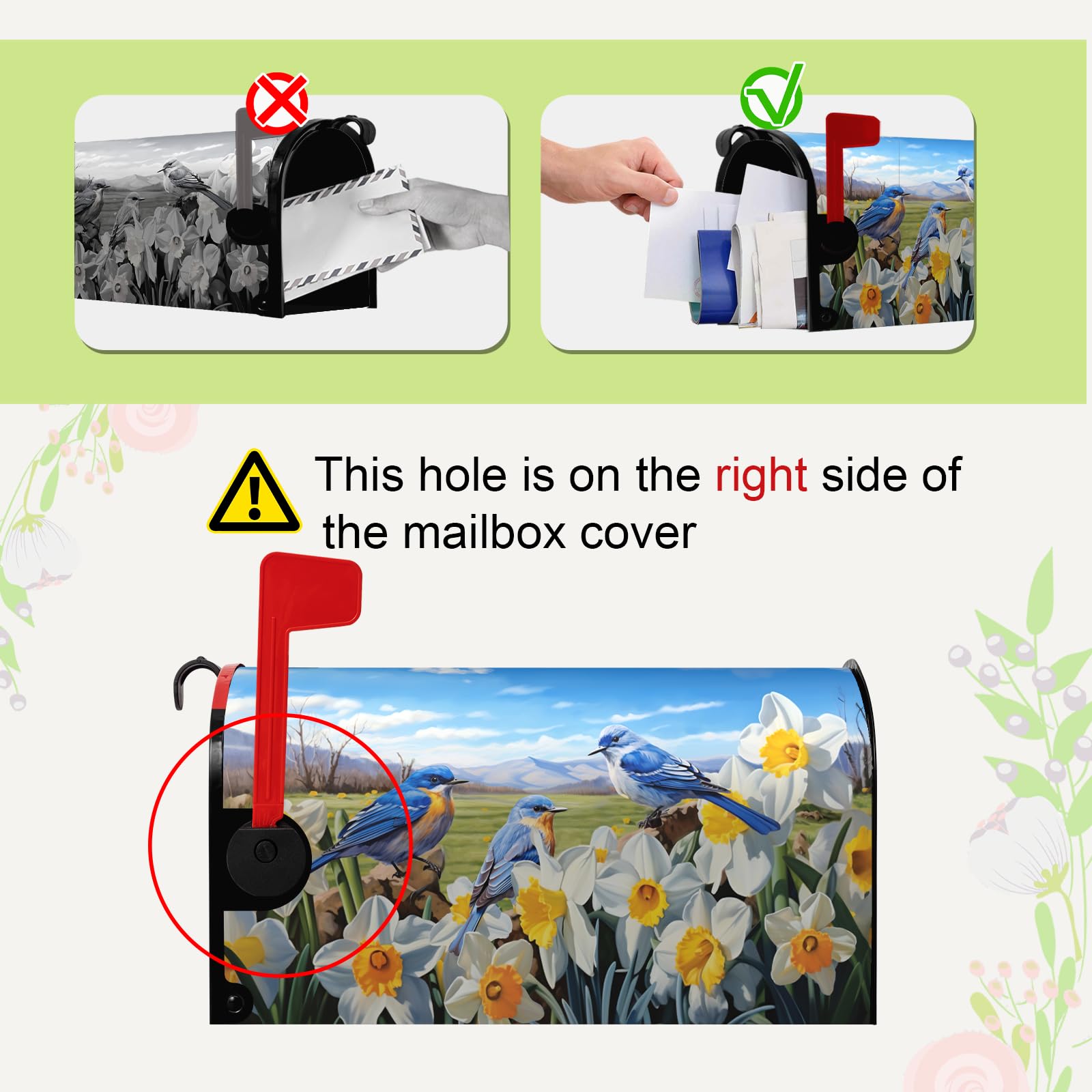 Dacawin waterproof oxford fabric shields mailbox from rain and stains