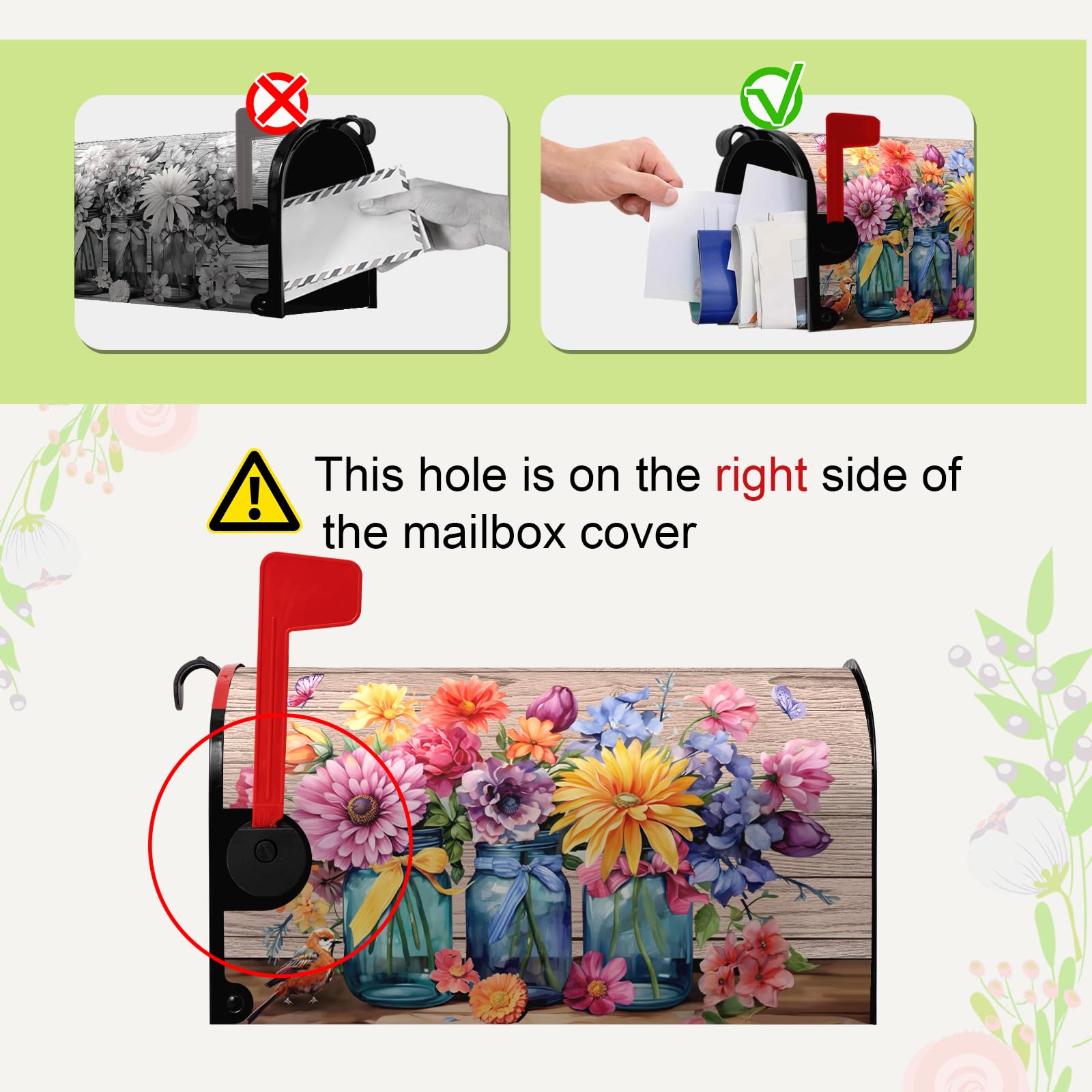 Dacawin waterproof oxford mailbox cover shields from rain and sun.