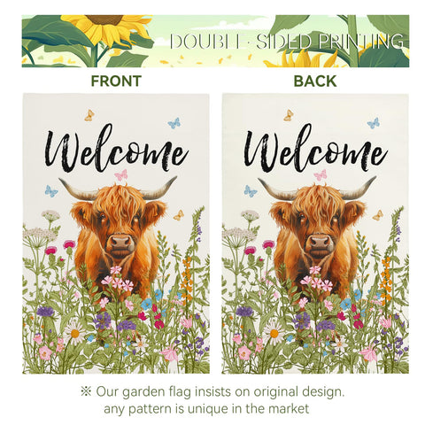 Dacawin welcome text banner flag ideal for entryways and seasonal greetings
