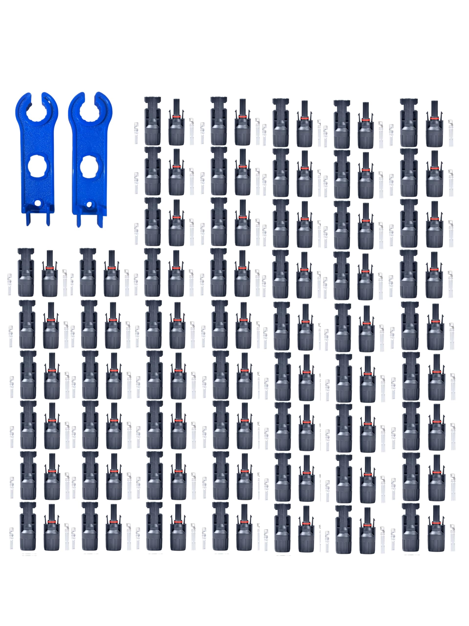 DaChendianzi solar connectors 50-pair set with multiple connectors for flexible layouts