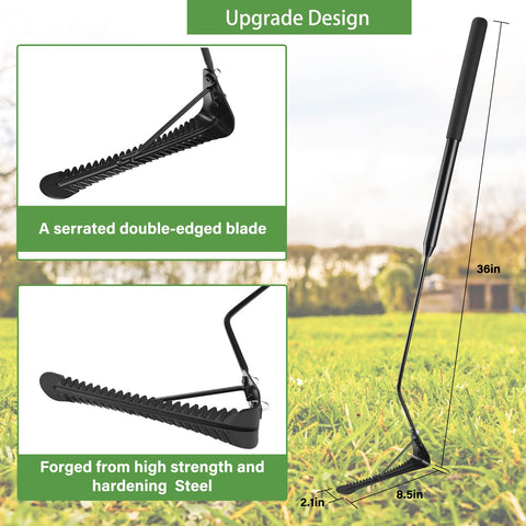 DACK grass whip handle cushioned grip for comfortable extended use.