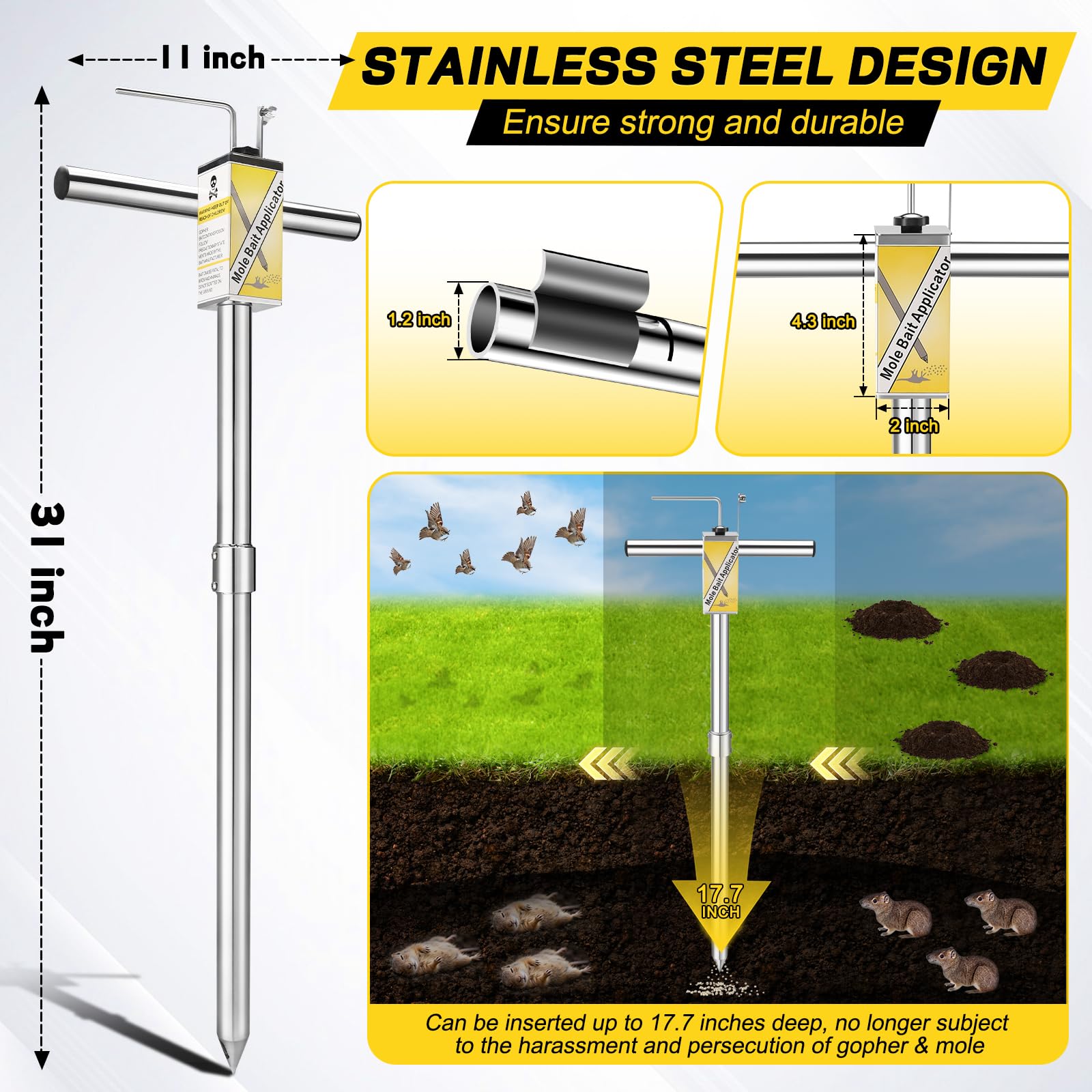 DACK detachable parts allow quick cleaning and rust resistance.