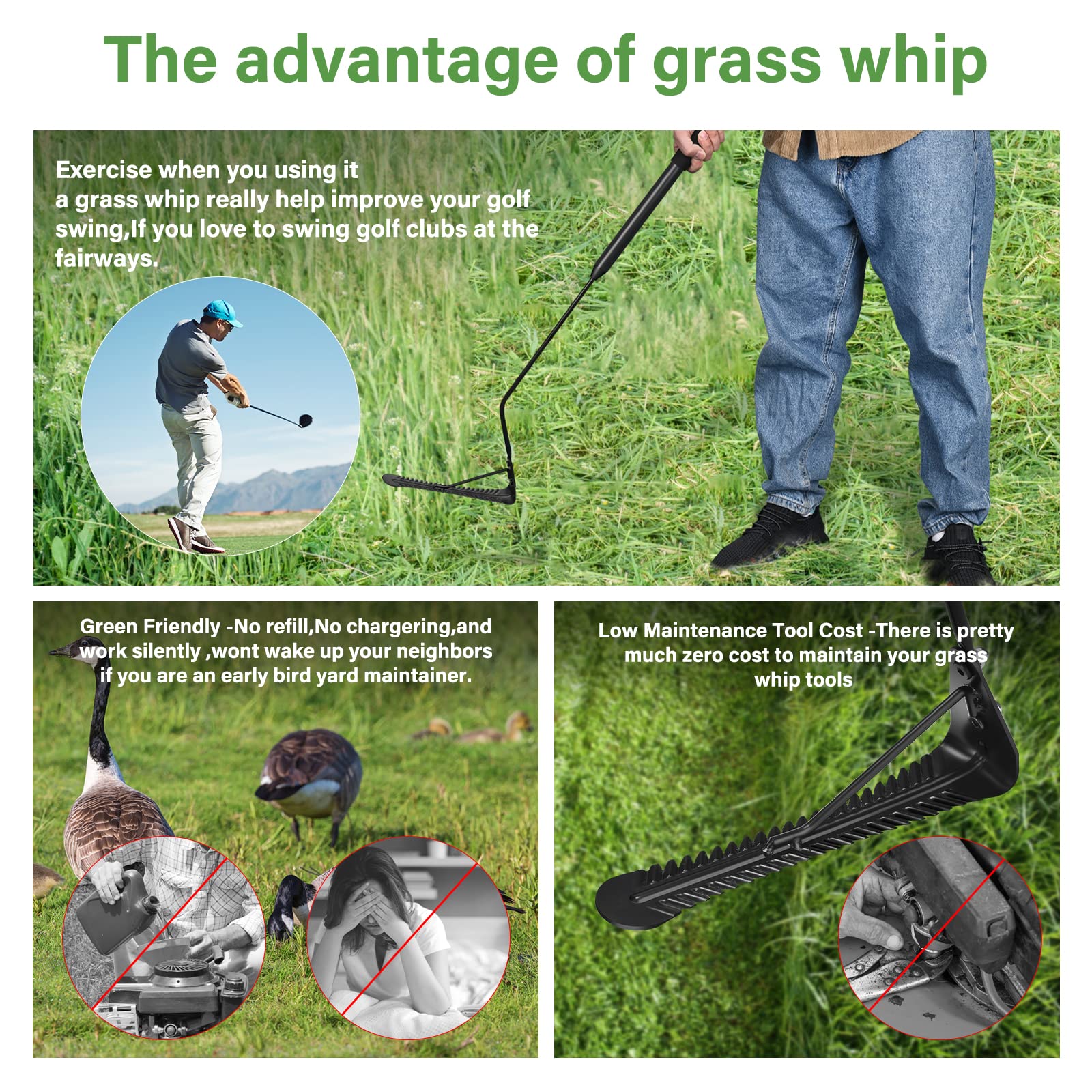 DACK grass whip stores easily with low maintenance design.