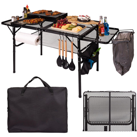 DAFRUM folding table with carry bag for easy transport and setup.
