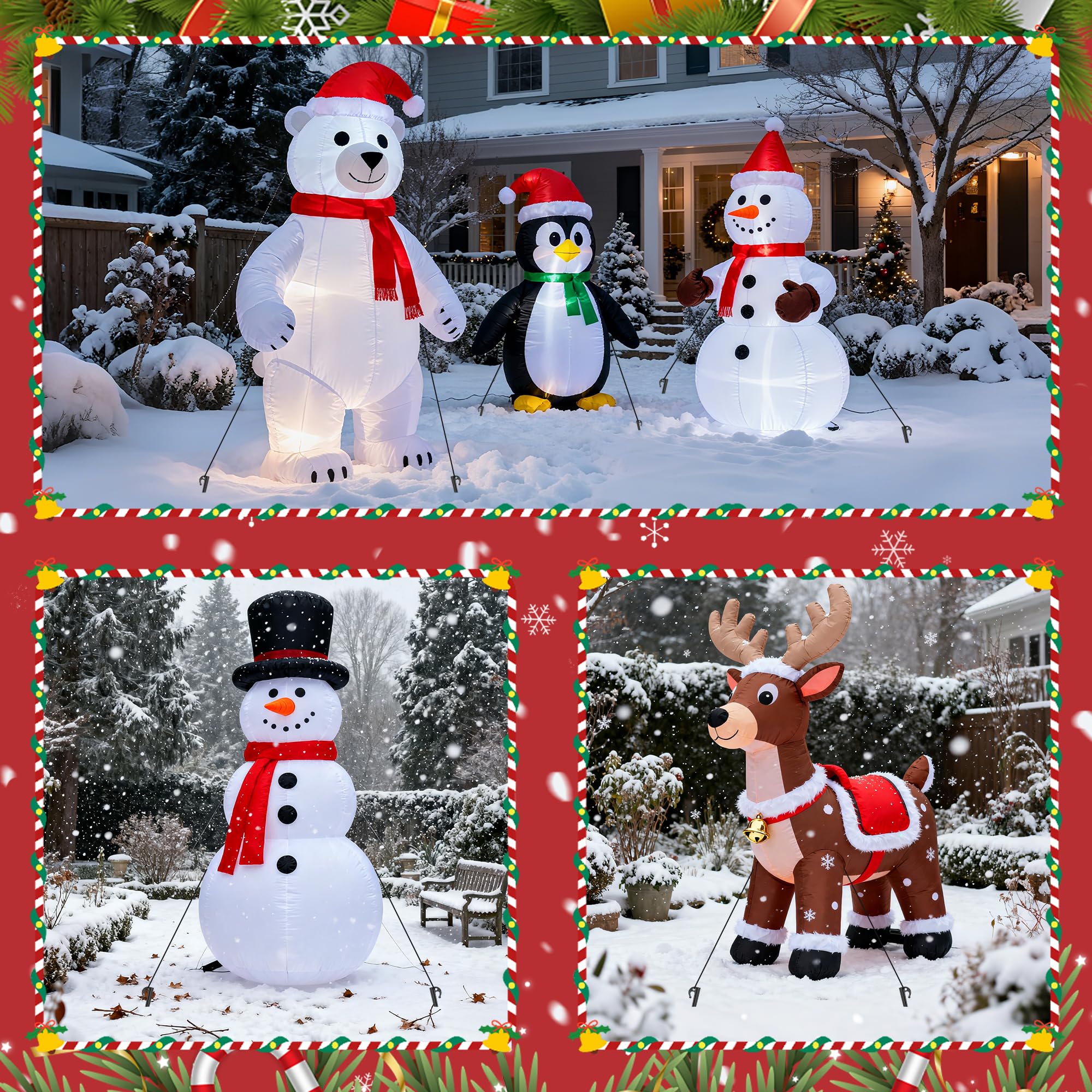 DAHAKII inflatable decor fixation for flexible outdoor arrangements.