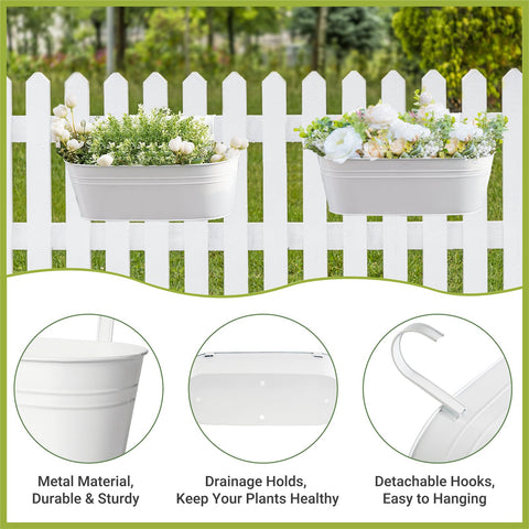 Dahey 15.74-inch planter dimensions for outdoor decor