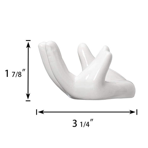 Dahey air plant holder desk display with a modern white finish.