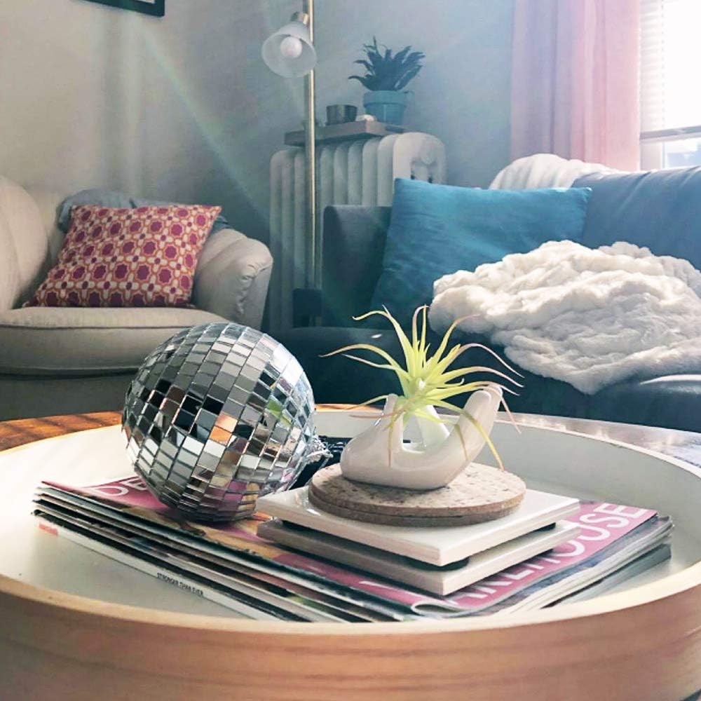 Dahey ceramic hand air plant holder close-up showcases tiny plant display.